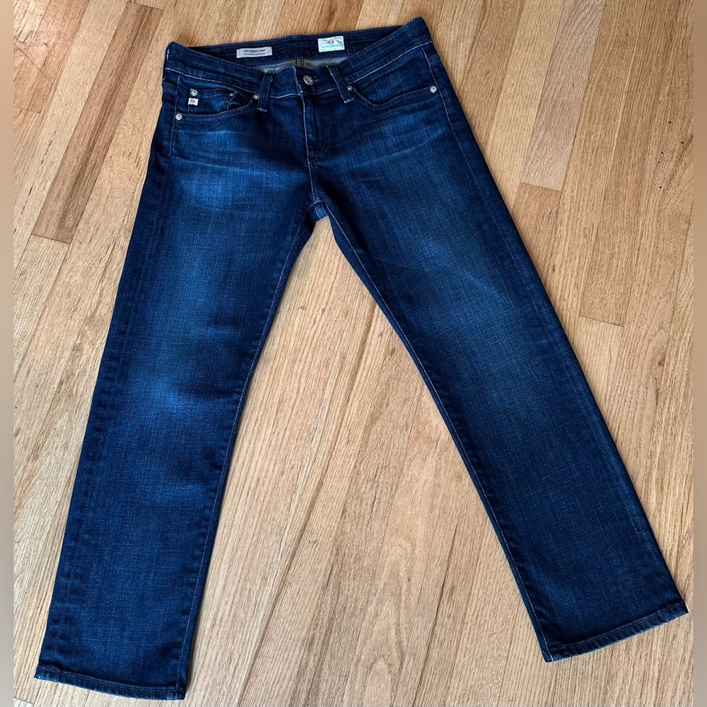 ADRIANO GOLDSCHMIED THE TOMBOY RELAXED STRAIGHT CROP DARK WASH DENIM (27)